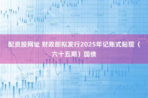 配资股网址 财政部拟发行2025年记账式贴现（六十五期）国债