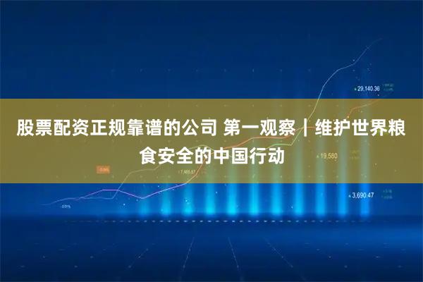 股票配资正规靠谱的公司 第一观察｜维护世界粮食安全的中国行动